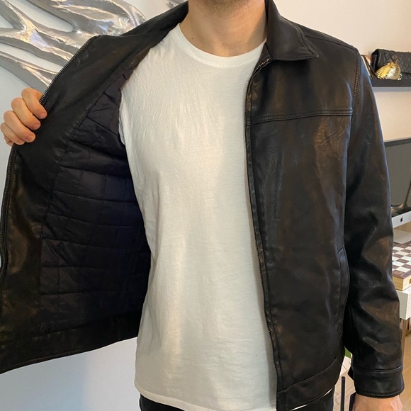 Leather w/ Quilted Lining Jacket - Picture 4 of 8